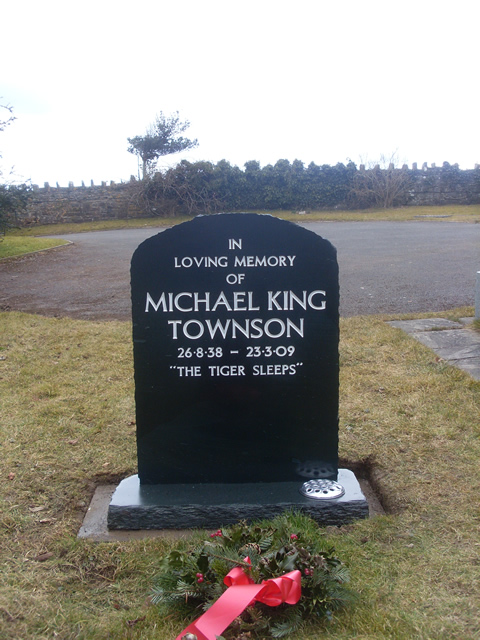 Black slate grave stone polished finish